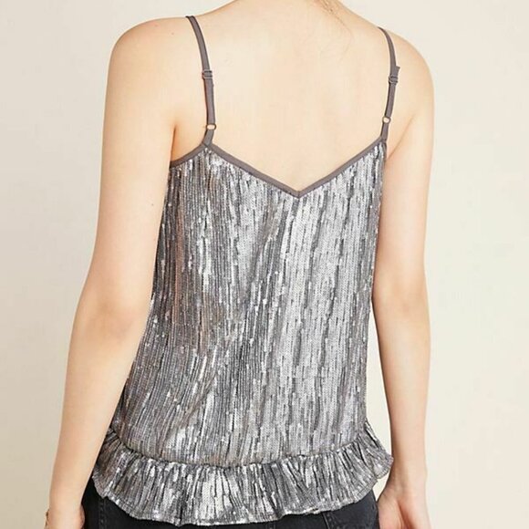 Anthropologie Amelie Beaded Cami Silver - Picture 4 of 4